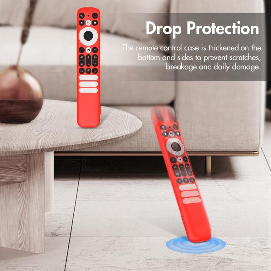 Silicone Remote Case Anti-Slip Protective Controller Sleeve 360 Degree Protection Shockproof Remote Control Case for TCL RC902V/802NU1