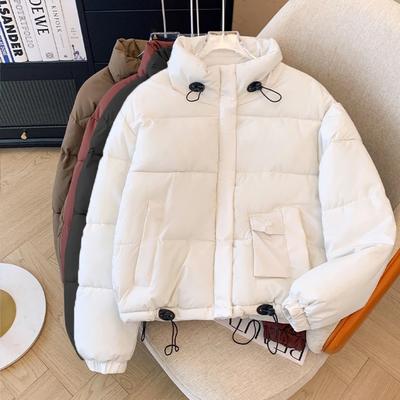 Женская куртка-парка Off White, модная теплая хлопковая куртка, верхняя одежда в стиле Харадзюку 90-х годов, корейская винтажная стеганая куртка, зимняя одежда 2000-х годов