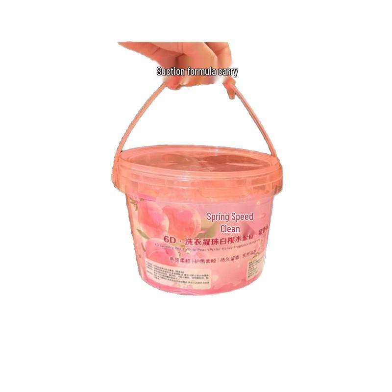 Капсулы для стирки Quansujie 6D - Аромат Белого Персика и Меда, Аромат Камелии, Мощное удаление пятен, Длительная свежесть - 70 капсул