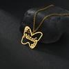 Atoztide Personalized Custom Butterfly Name Necklaces for Women Stainless Steel Collares Pendant Chain Christmas Jewelry Gift