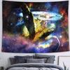 Simsant психоделический гобелен с планетой, красочный горный гобелен, гобелен с галактикой, абстрактный природный пейзаж, настенная роспись в общежитии, постер