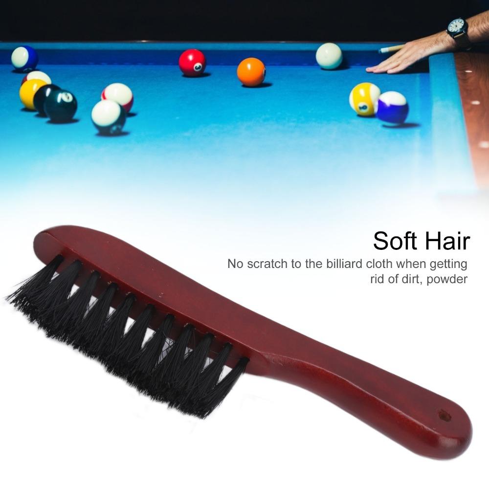 Wood Handle Billiard Table Brush Curved Handle Snooker Table Brush For Billiard Table