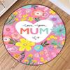 Mother's Day Circular Carpet Bedroom Decor Carpet Living Room Balcony Non-slip Mats Floormats Cartoon Bedside Area Carpets Rugs