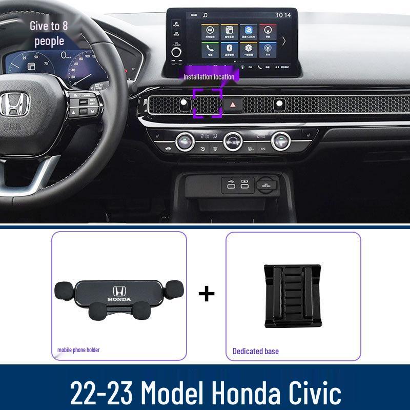 Совместимый держатель для телефона для Honda Civic (2016-2023) 9-е, 10-е, 11-е поколение – Кронштейн для навигации.