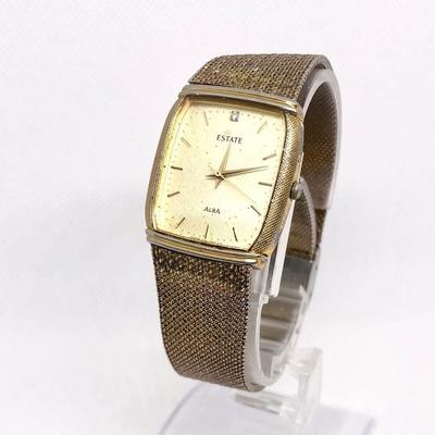 Подержанные мужские часы SEIKO ALBA ESTATE, Новая батарейка заменена, Винтажные