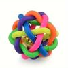 Креативный мяч-радуга для собак, ПВХ материал, красочный мяч-игрушка с колокольчиком, интерактивная жевательная игрушка для домашних животных, кошек и собак, мяч-игрушка для домашних животных, мяч-радуга с колокольчиком