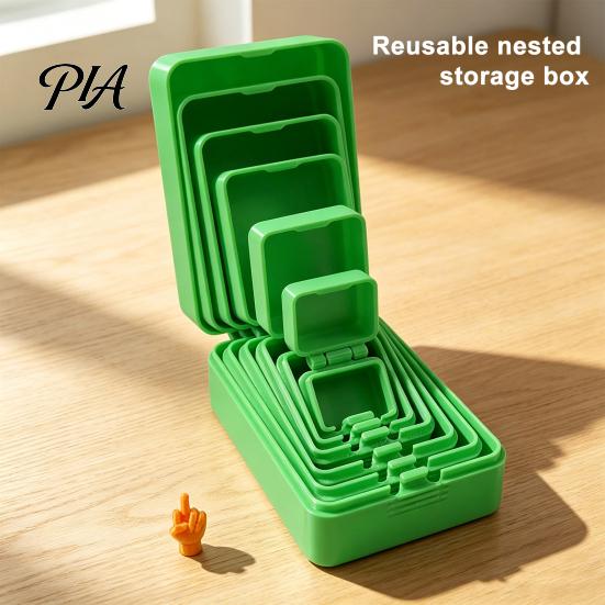 Surprise Gift Boxes with Lids 6?Layer Nesting Prank Box, 3D Printed Reusable Gag Box Interactive Puzzle for Fun Mini Middle?Finger Figurine, Funny