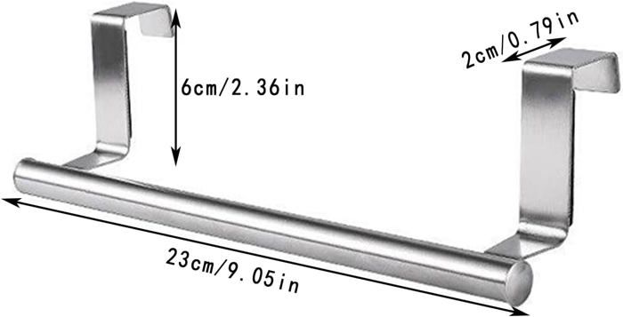 Porte Serviettes - Inox - G1189 - Installation sans perçage - Design compact - Antidérapant