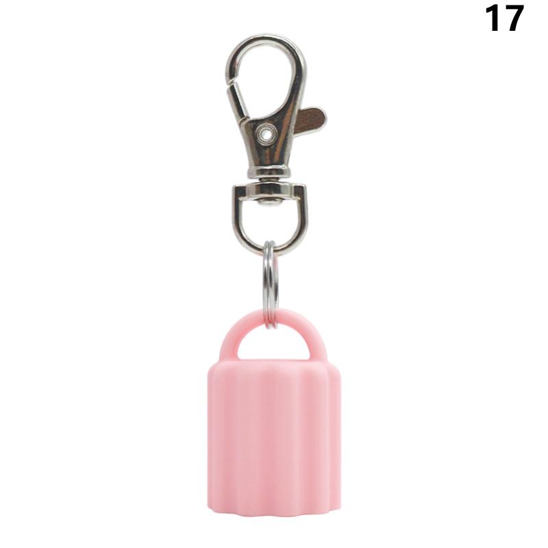 Practical Silicone Keychain Cap lip gloss accessories Portable Durable Holder Keychain Compatible For Lipstick Storage Cap