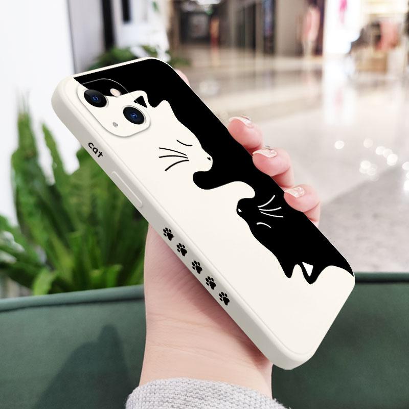 Чехол для телефона «Обнимающийся котенок» для iPhone 16 15 14 13 12 11 Pro Max Mini X XR XS MAX Plus