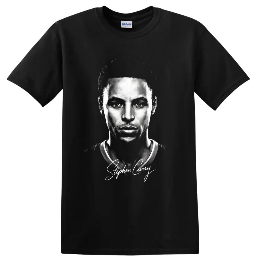 Stephen Curry Basketball Player Portrait No 30 Graphic T Shirt Fan Gift Art Tee