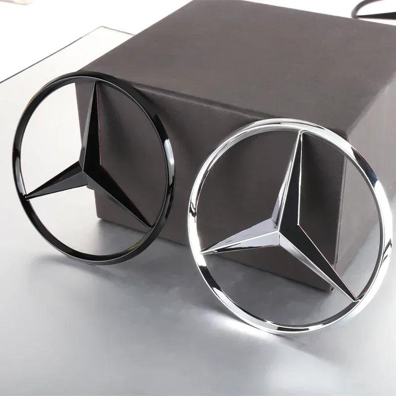70mm For Mercede Benz 3D Metal Car Engine Badge Hood Emblem Decor Sticker S320 W164 W203 W204 W168 C180 E320 A200 CLA CLK CLS ML VQ1