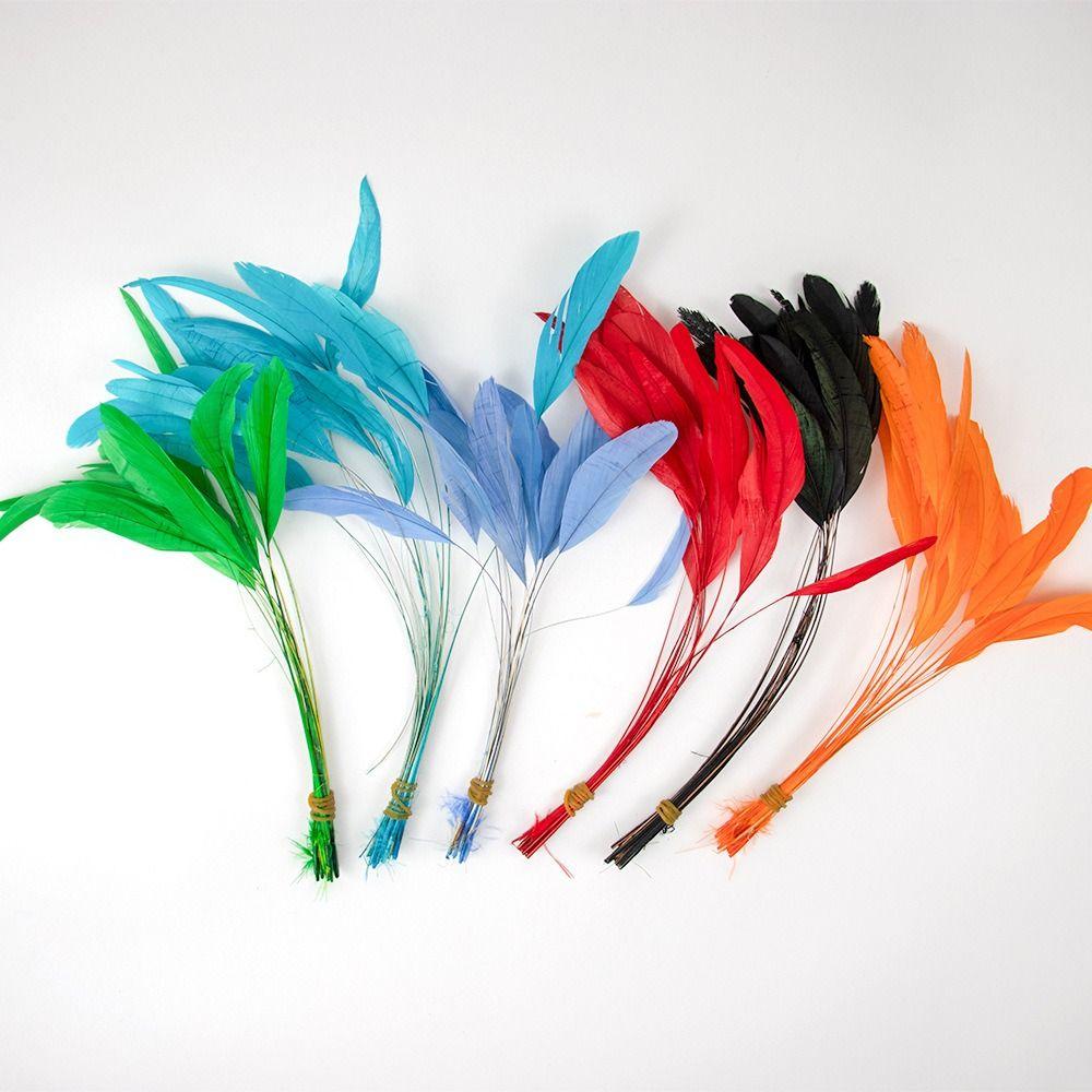 10Pcs Multicolor Rooster Feather Natural Feather Clothing Accessories Feathers Headwear Accessories