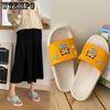 Женские декоративные удобные тапочки с милым котом, 2023 Ins, универсальные домашние нескользящие сандалии с защитой от запаха, внешняя одежда