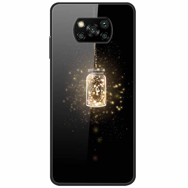 For Poco X3 Pro Case Fashion Cute Tempered Glass Luxury Coque Covers for Xiaomi Poco X3 NFC Cases PocoX3 X 3 Bumper Protector