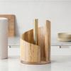 Paper Towel Holder for Kitchen Countertop Wood Round Base with Metal Rod for Quick Access to Paper Towels 11 5 8 25