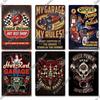 Decor My Garage Tin Sign Plaque Metal Plate Vintage Gift Wall Art Painting for Rule Man Cave Home  Bar Old Car Shop Poster