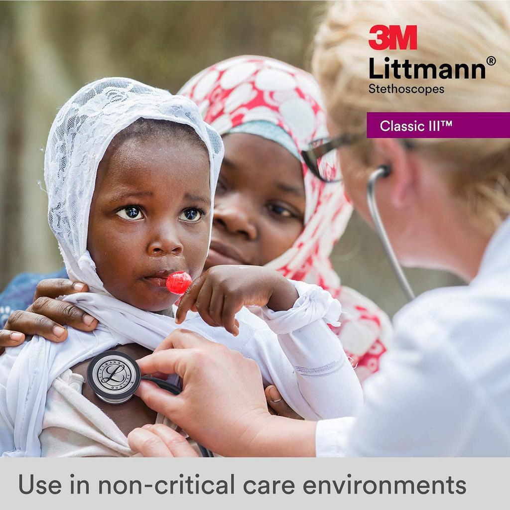 Стетоскоп 3M Littmann Classic III 5870, для взрослых и детей, черный,