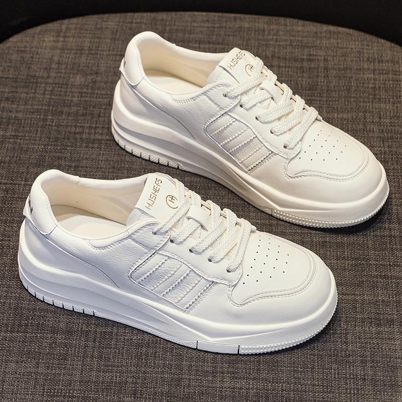 Белые туфли из натуральной кожи Кроссовки Повседневные туфли для скейтбординга Туфли для маффинов