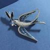 Blue Swallow Brooch Female Exquisite Pin Wild Suit Accessories
