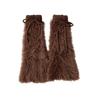 Knitted Winter Leg Warmers Y2K Plush Leg Coverings Soft Furry Leg Warmers  Accessories