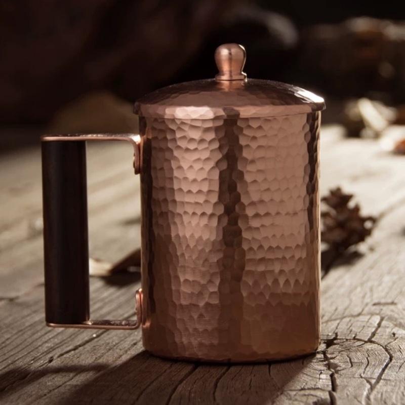 Винтажная Медная Кружка для Кофе Ручной Работы Moscow Mule Портативная 450 мл Кружка для Чая Посуда для Горячей и Холодной Воды Чашка Кухня Ресторан