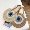 Round Women Handbag Handmade Shoulder Bag Bohemian Summer Beach Bags Woven Straw Bag Large Capacity Female Travel Tote