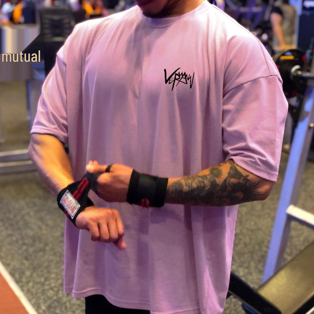 Muscle Fitness Slim Fit Breathable Mid-Sleeve T-Shirt for Running & Training