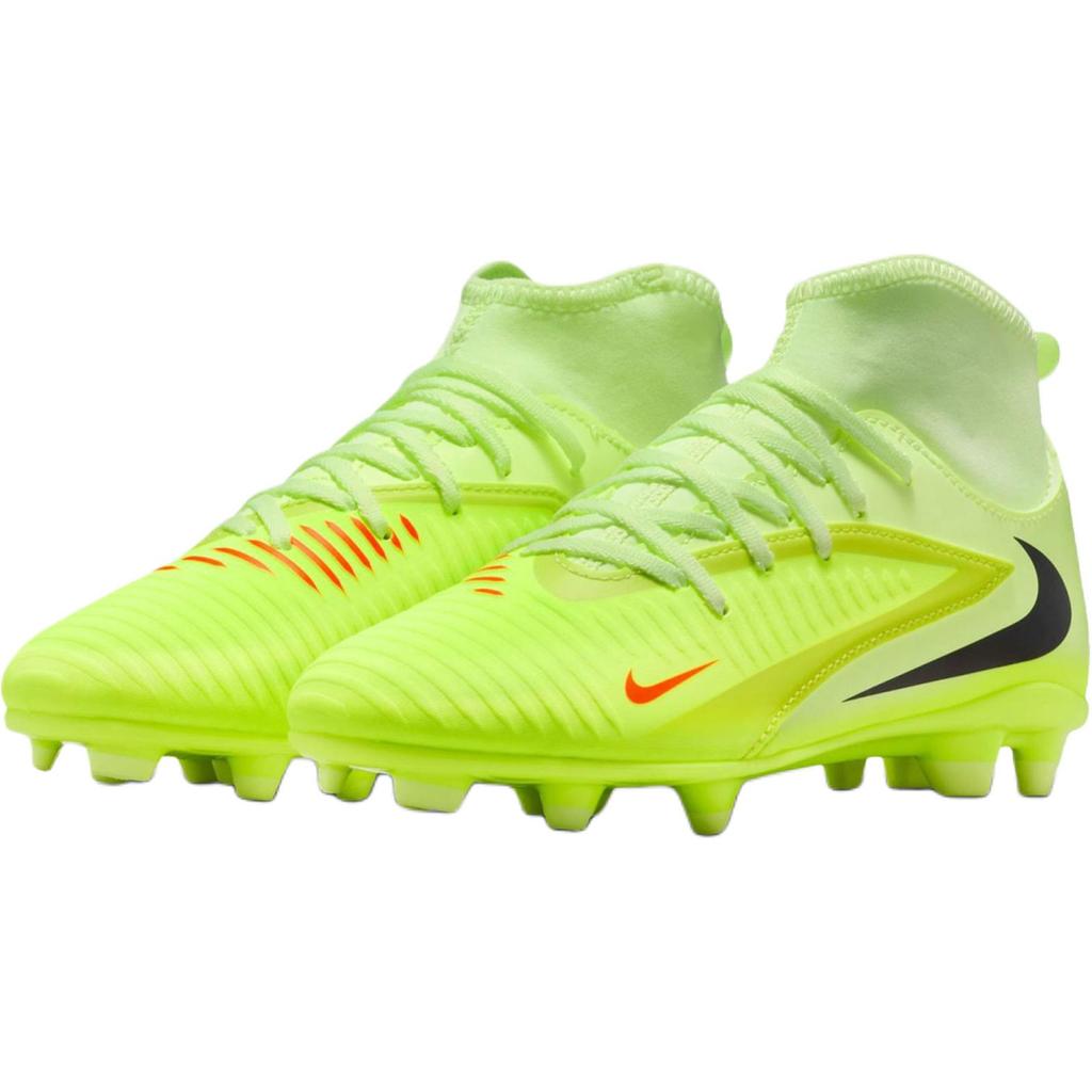 Nike Phantom 6 High Club MG GS Hyper Crimson Limelight Детские бутсы Желтый Life-Lime Черный HQ2022-800