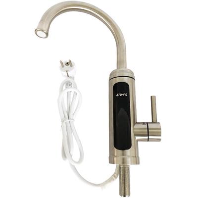 ATWFS безрезервуарный водонагреватель, кухонный кран, 220 В, кран для горячей воды, мгновенные нагреватели для ванной комнаты, нержавеющая сталь с дисплеем температуры
