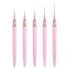 5Pcs/Set Nail Art Liner Brushes Handle Elongated Lines Drawing UV Gel Painting Nail Design Pen Professional Manicure Tool