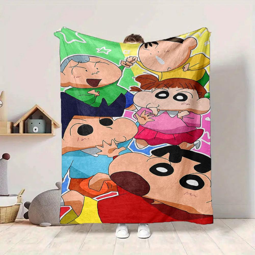1pc Crayon Shin chan Blanket Soft All Season Throw with Vibrant Design, Perfect for Home, Travel, and Gifts, Ideal for Naps and Camping