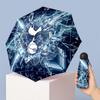 Tottenham Hotspur Pattern Printed Mini 5 Folds 8 Ribs Compact Umbrella Windproof Waterproof Lightweight Portable Folding