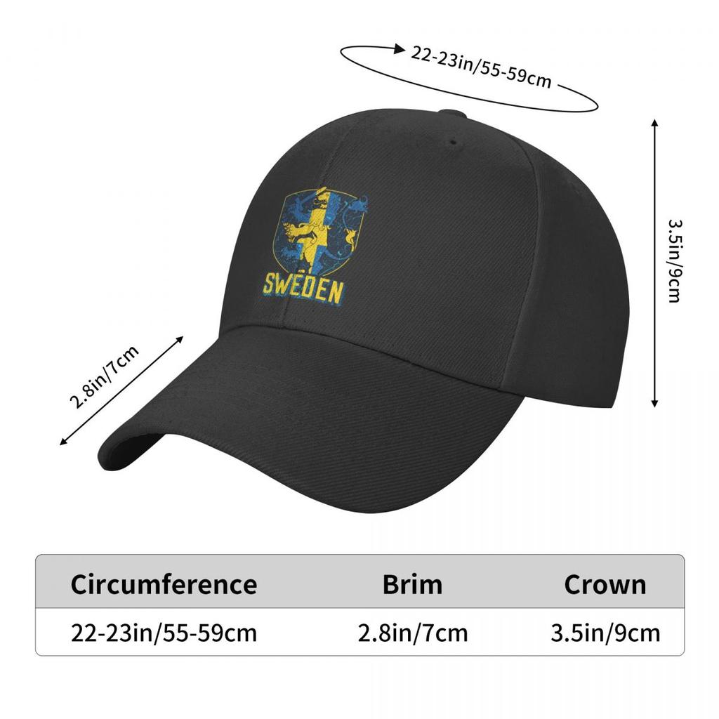 Personalized Coat Of Arms Sweden Baseball Cap Women Unisex Adjustable Swedes Flag Proud Dad Hat Outdoor