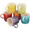 Le Creuset Rainbow Collection Mini Mugs, Heat and Cold Resistant, Microwave and Oven Safe, Set of 6 [Official Japanese Product]