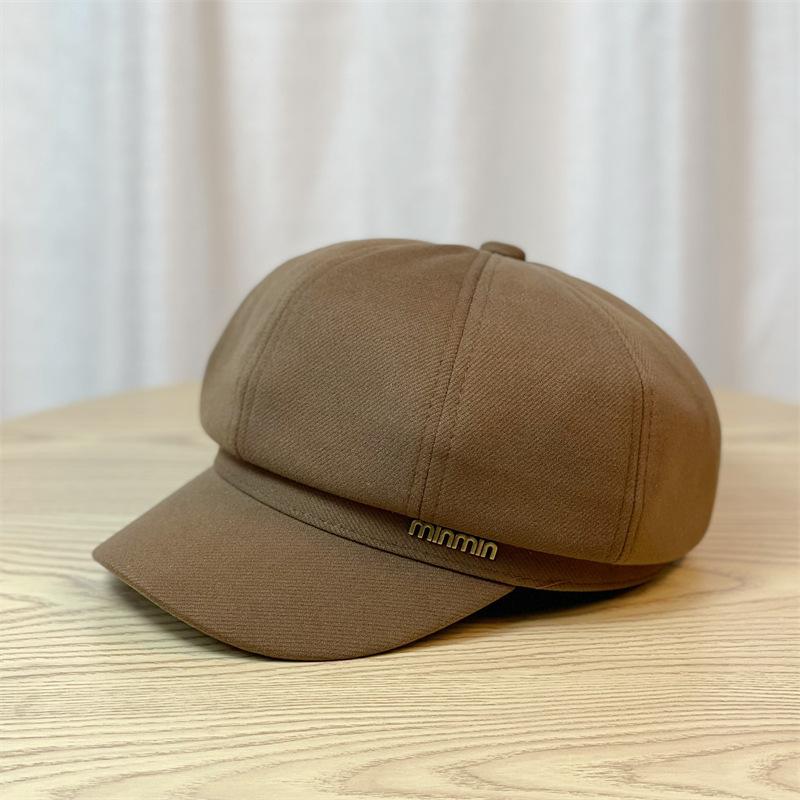 Новая восьмиугольная шляпа для женщин на осень и зиму, британский берет, для маленькой окружности головы, в японском стиле, литературная кепка с козырьком, шляпа художника