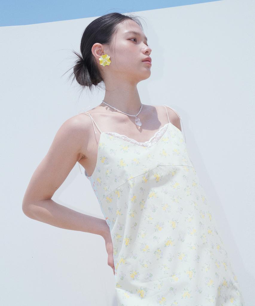Sweet Bitter Two-Way Flower Maxi Dress_Light Yellow