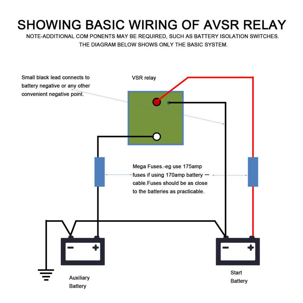 Dual Battery Smart Isolator 12V 140A IP65 Waterproof Voltage Sensitive Split Charge Relay Suitable for Campervans RVs Yachts SUV