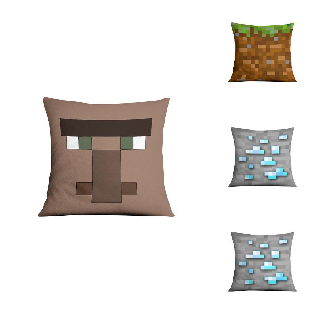 Multicolor Minecraft Sofa Cushion Cover Cartoon Design Perfect For Living Room And Car Seats