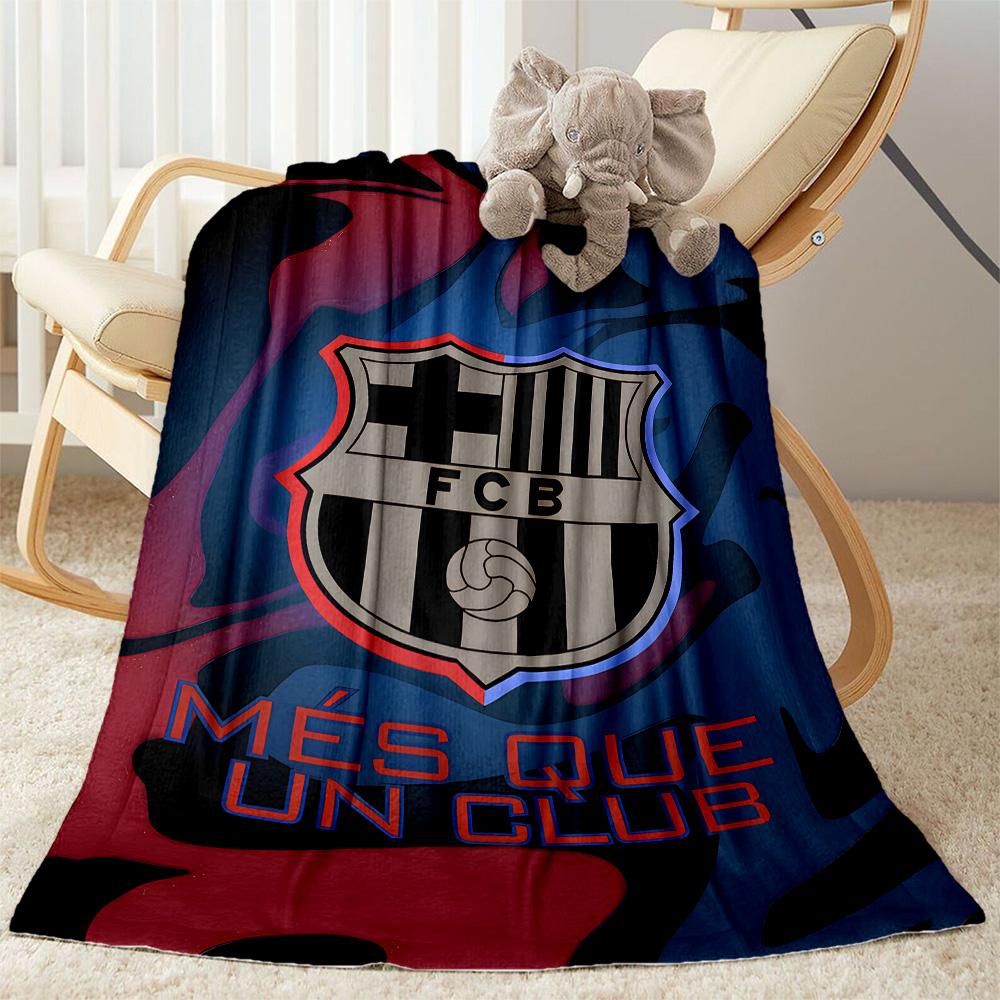 Fcb Crest Blanket Durable Comfort Great for Picnics Seaside Livingroom Four Seasons Universal Modern Gift for Travel Home Birthdays