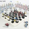 Medieval European Castle Soldiers Battle Chessboard Building Block Toys