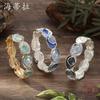 New Color Oil Irregular Oval Elastic Bracelet, Women's Versatile High-end Geometric Bracelet