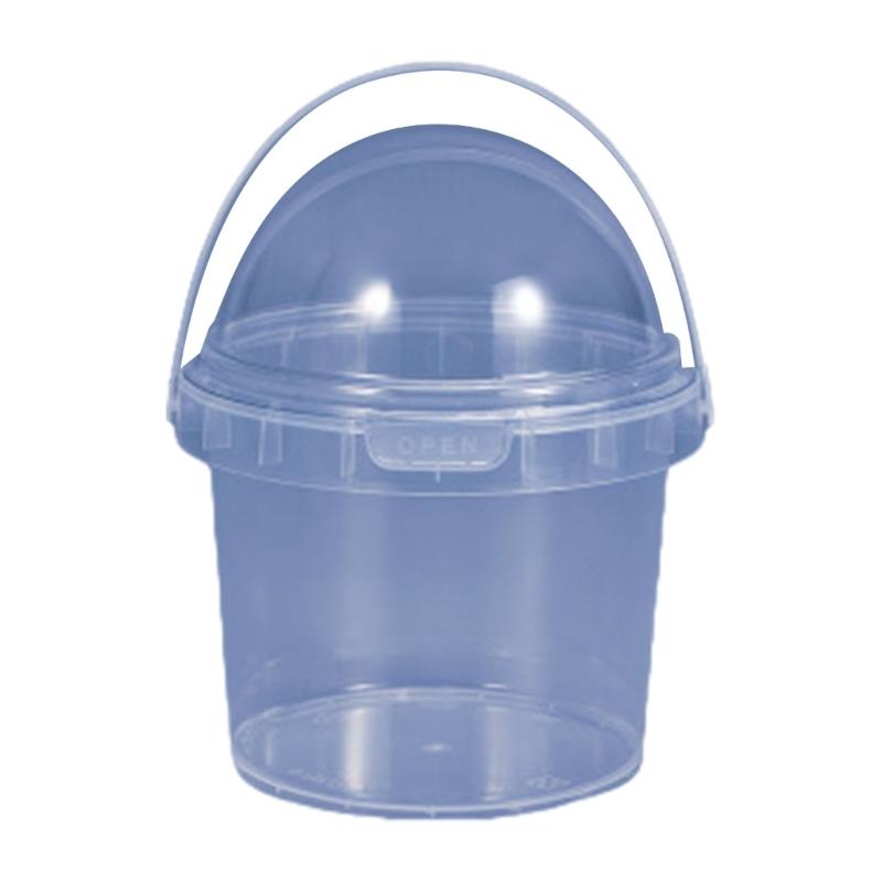 Durable Clear Plastic Food Storage Box Freezer Safe Container Milk Teas Bucket For Restaurants Catering Home Use