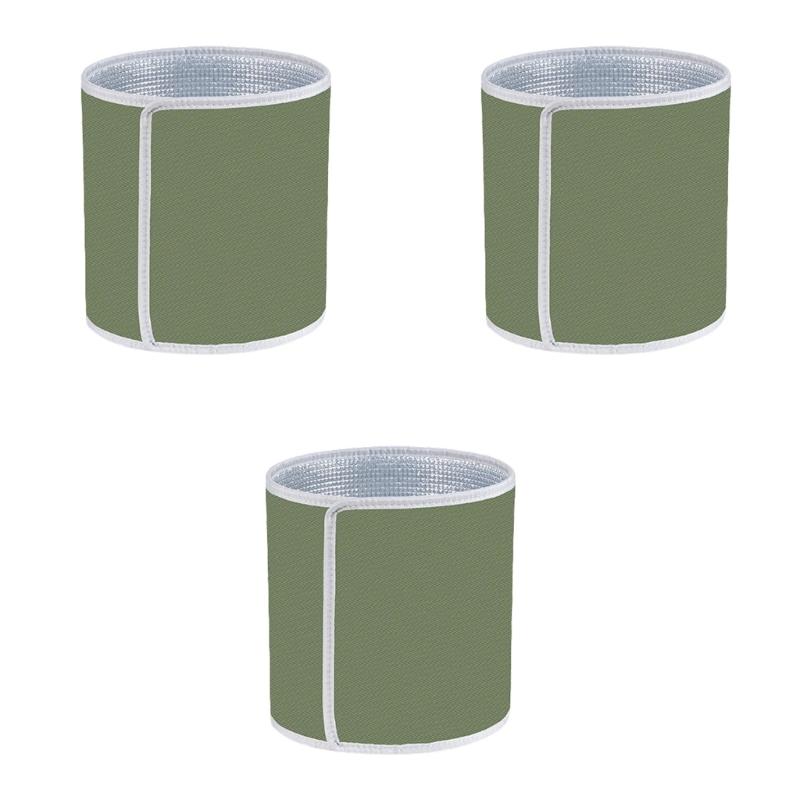 Reflective Flower Pot Cover Set of 3 with Fabric Shell for Windowsill Display, Balcony Use, and Outdoor Pot Care