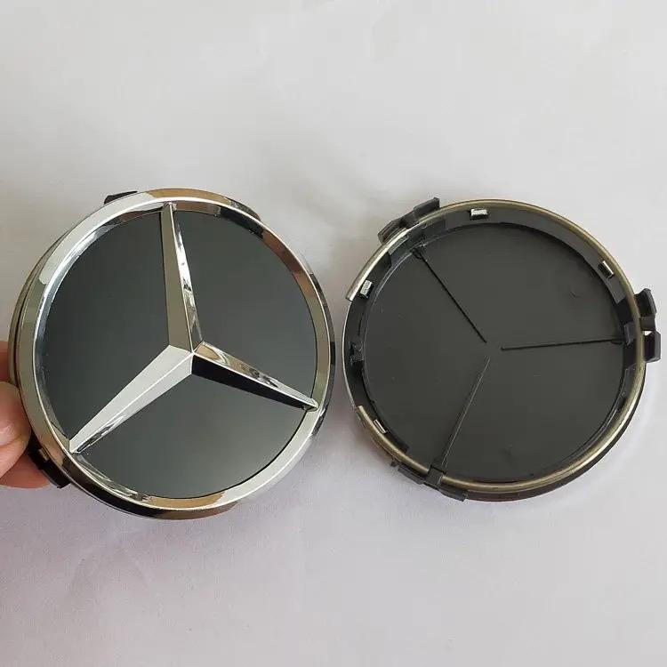 4 Pieces/Set 75mm Mercedes Benz AMG W203 W206 W220 W205 W211 W212 Car Wheel Center Hub Caps Benz Emblem Tire Rim Covers