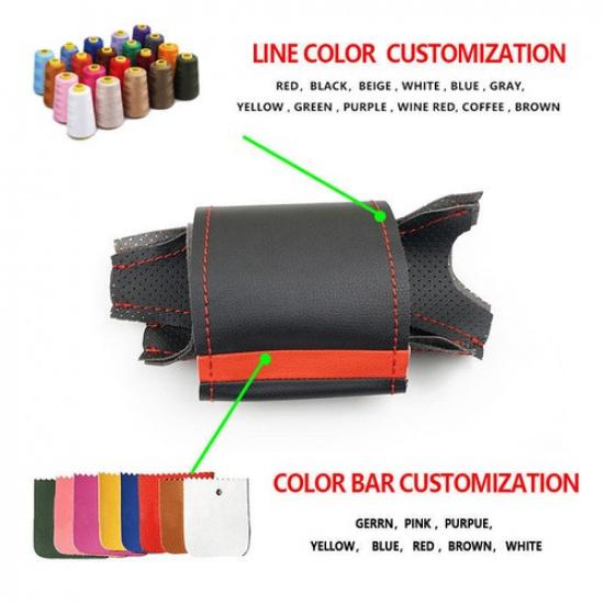 Black+Red Stitch Steering Wheel LEATHER Cover For Renault Clio 3 RS 2005 - 2013