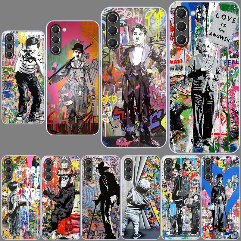 Абстрактный чехол для телефона Banksy Graffiti Art для Samsung A54 A14 A24 A34 A17 A37 A57 A55 A35 A25 A15 A13 A23 A33 A53 A07 A05S A04S A0