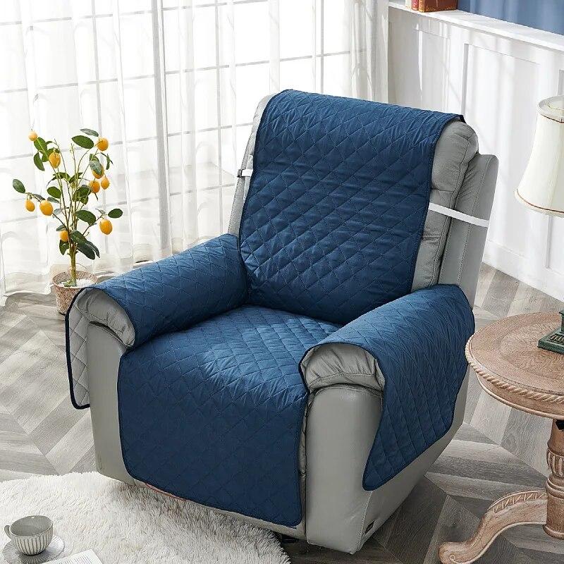 Anti-Dirty Recliner Sofa Cover for Dogs Pets Kid Non-Slip Single Couch Slipcovers Solid Single Armchair Sofa Furniture Protector