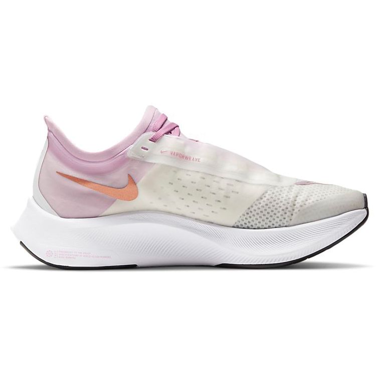 Nike Zoom Fly 3 белые легкие арктические розовые бронзовые женские кроссовки черные металлик-красные-бронзовые AT8241-103