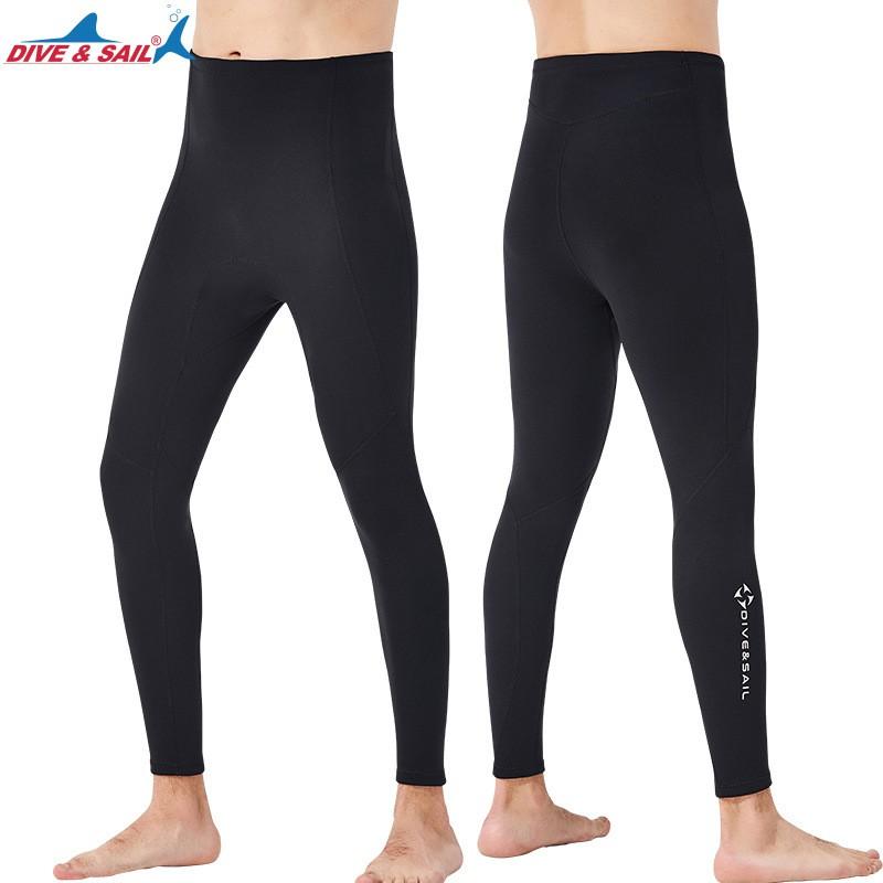 2mm Neoprene Wetsuit Pants Men Women - High-Waisted Thermal Dive Trousers Snorkeling Surfing Swimming